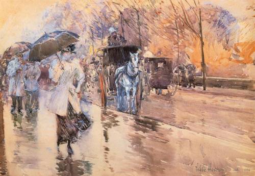 ARIA – Determinanti – Meteo/Clima / Childe Hassam (1859–1935): Rainy day on Fifth Avenue