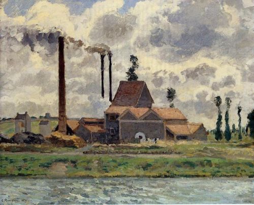 ARIA – Pressioni – Sistemi monitoraggio emissioni / Camille Pissarro (1830-1903): Factory at Pontoise