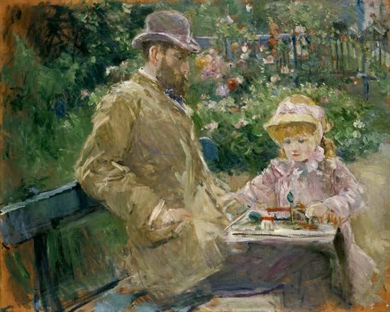 ARIA – Risposte – Progetti / Berthe Marie Pauline Morisot (1841-1895): Eugene Manet and his daughter at Bougival