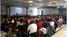 foto dell’incontro sui cambiamenti climatici al Liceo Grigoletti, 17 maggio 2019