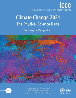 copertina del Summary for Policy Makers tratto da “Climate Change 2021: The Physical Science Basis”, primo volume del Sixth Assessment Report (AR6) dell’IPCC