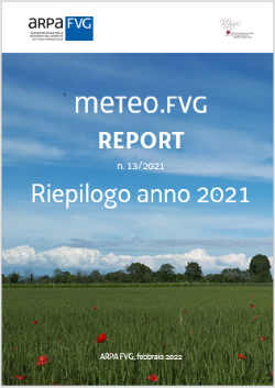 copertina del report meteo.fvg - riepilogo anno 2021